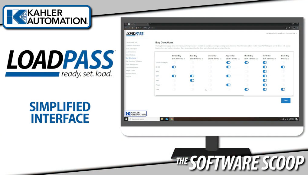 Loadpass - Bay Directions in loadpass