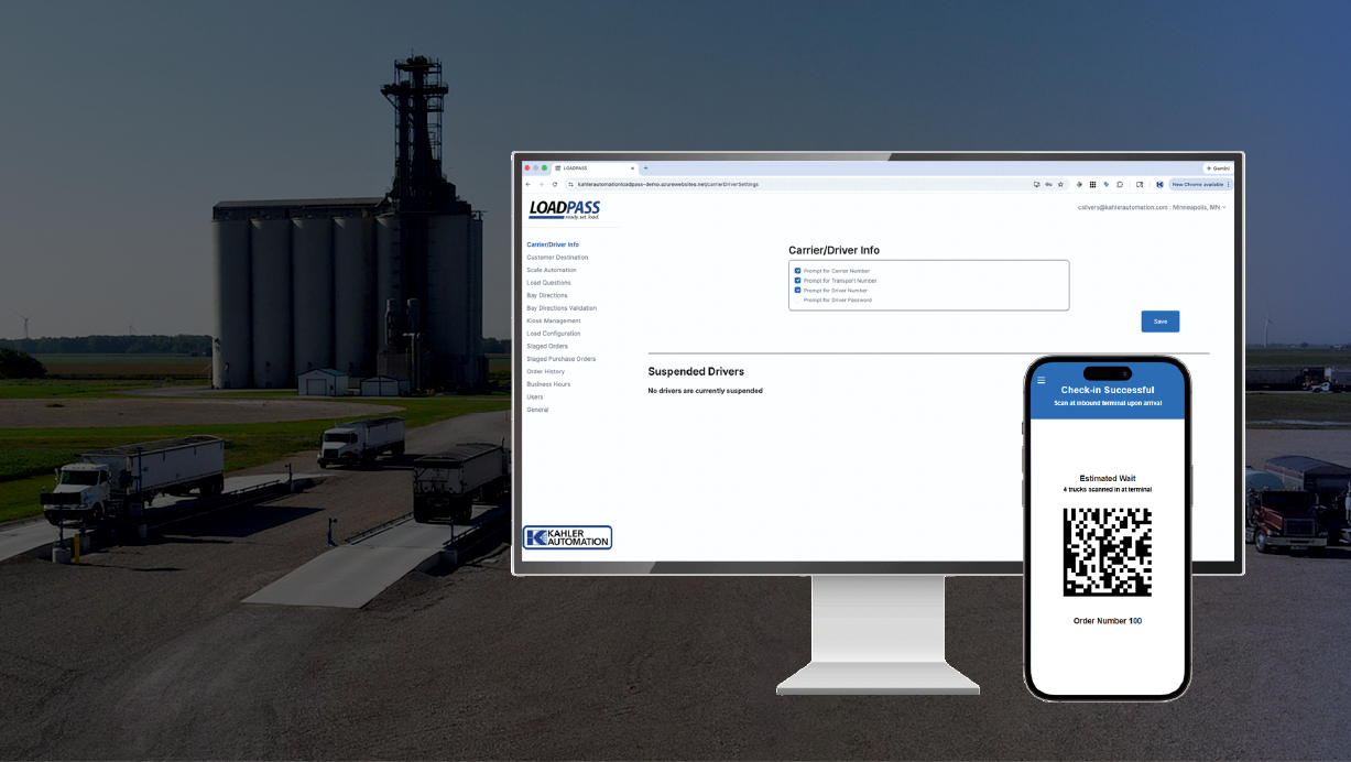 Loadpass_trucks_Admin Portal_Mobile Check-In